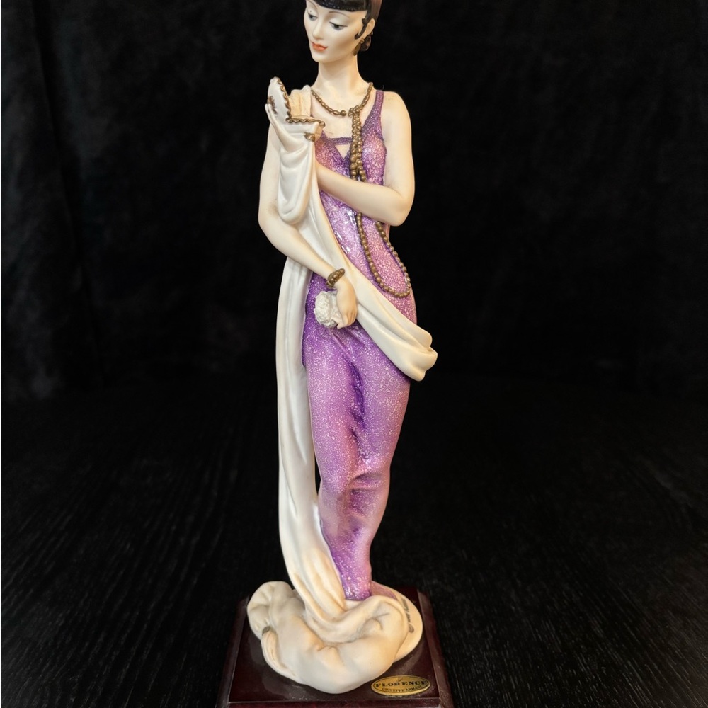 Elegant Purple and White Figurine